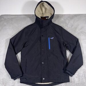 Hollister All Weather Mens Sherpa Lined Parka Jacket Small Classic Preppy